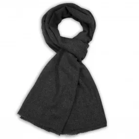 Solid Plain Cashmere Scarves- Charcoal Black