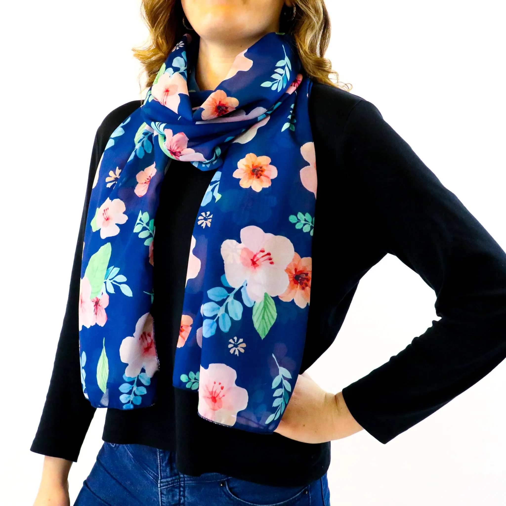 Sugar Floral Rectangle Scarf