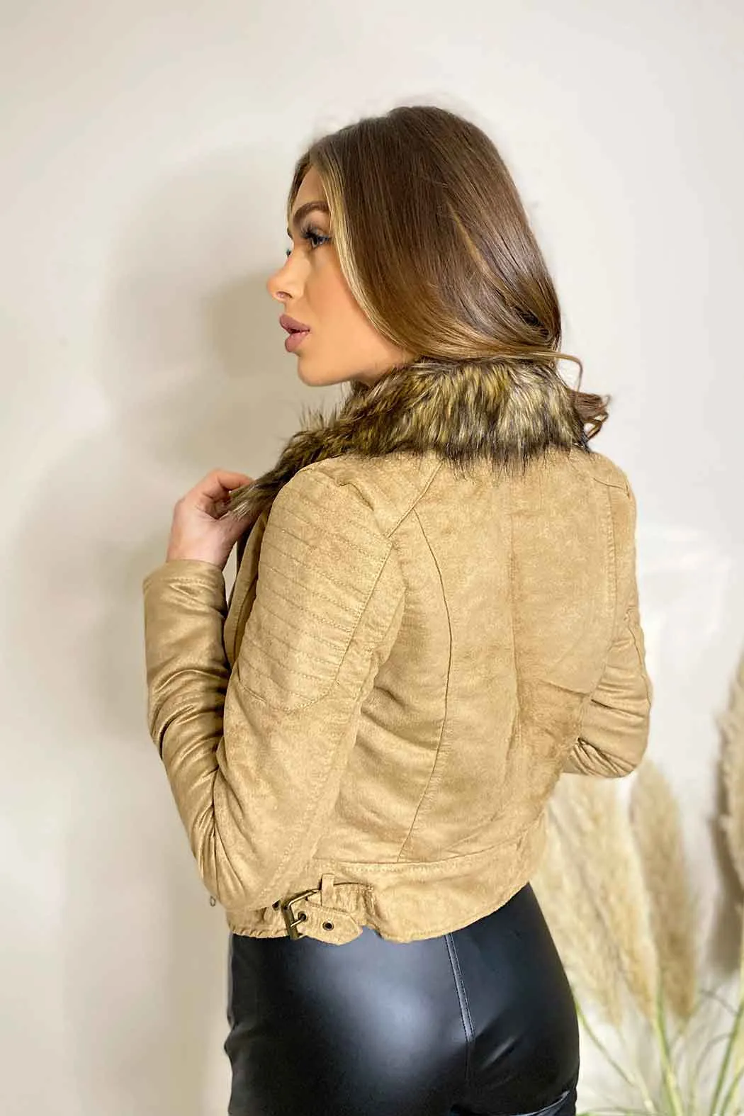 Suzie Suedette Biker Jacket