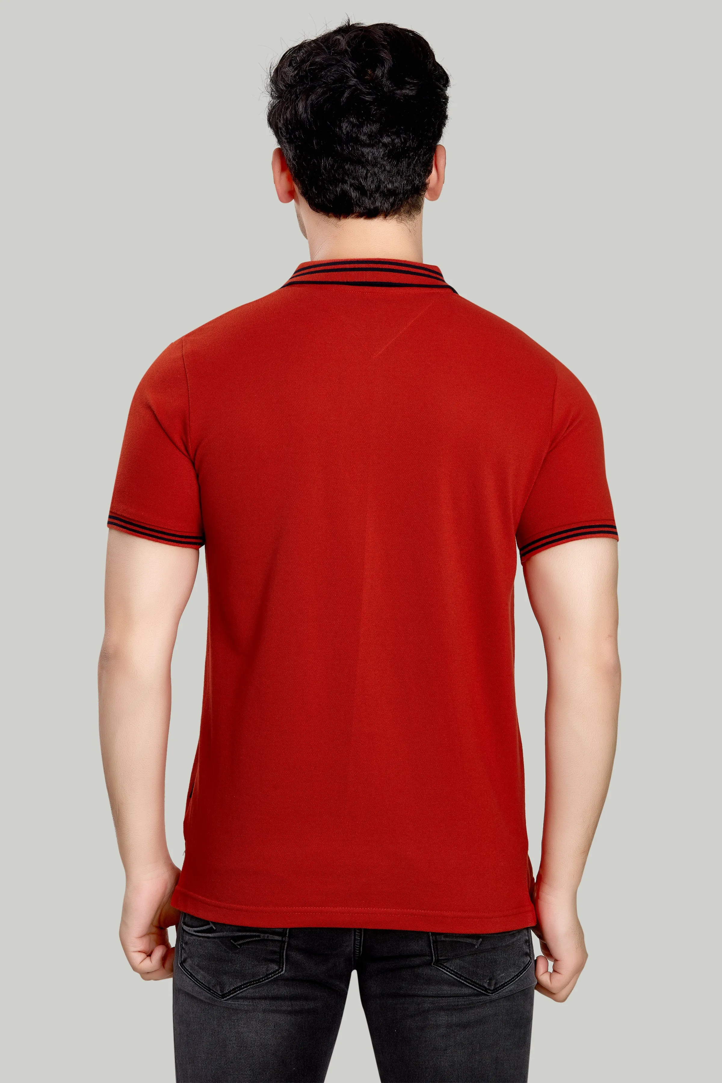 Tipped Collar Solid Polo