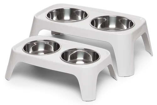 Totally Pooched Melamine Elevated Dog Feeder, Medium, 1.5 Cups Per Bowl, 4.5" High, 5 Colors