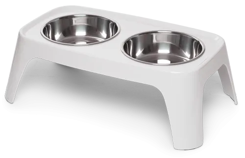 Totally Pooched Melamine Elevated Dog Feeder, Medium, 1.5 Cups Per Bowl, 4.5" High, 5 Colors