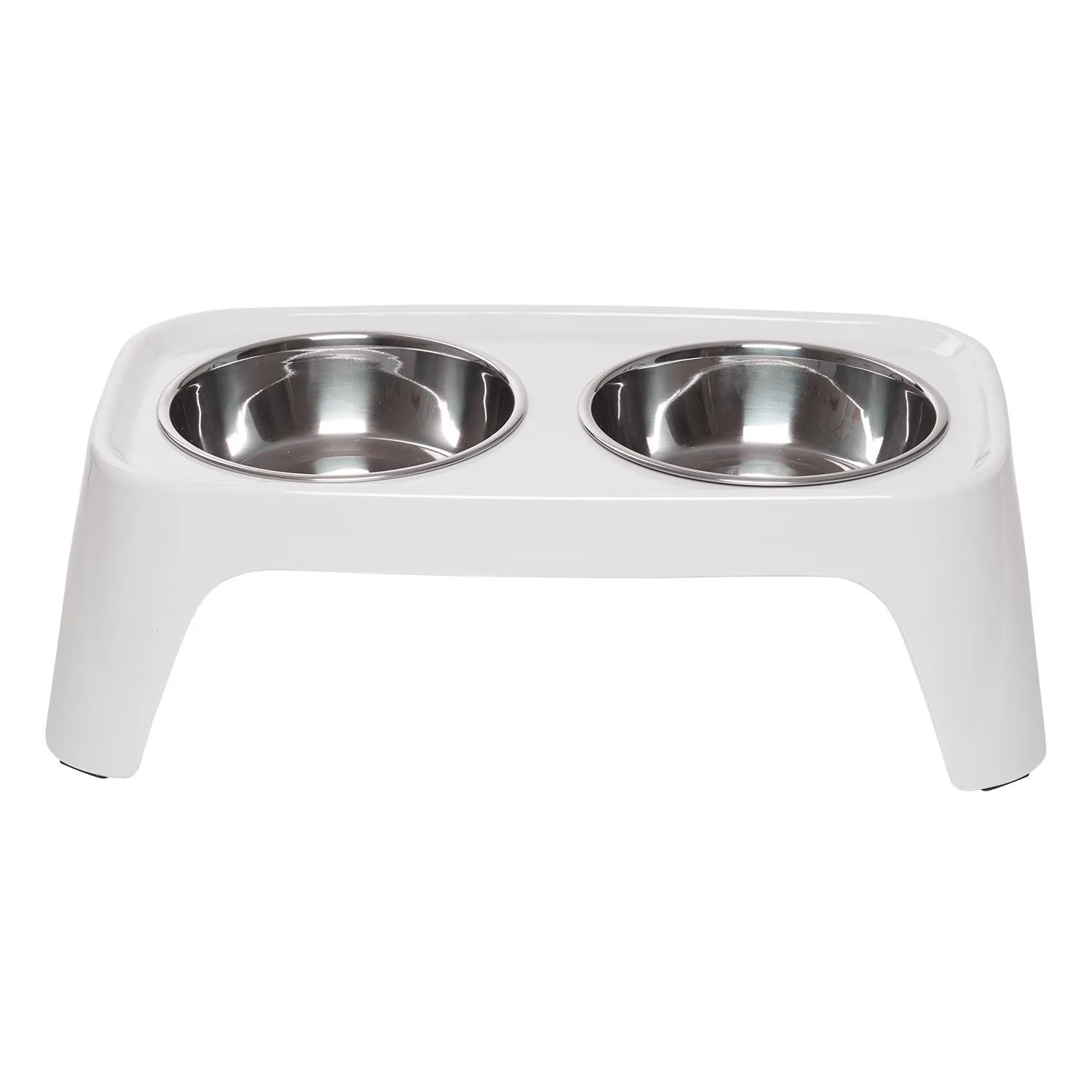 Totally Pooched Melamine Elevated Dog Feeder, Medium, 1.5 Cups Per Bowl, 4.5" High, 5 Colors