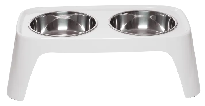 Totally Pooched Melamine Elevated Dog Feeder, Medium, 1.5 Cups Per Bowl, 4.5" High, 5 Colors