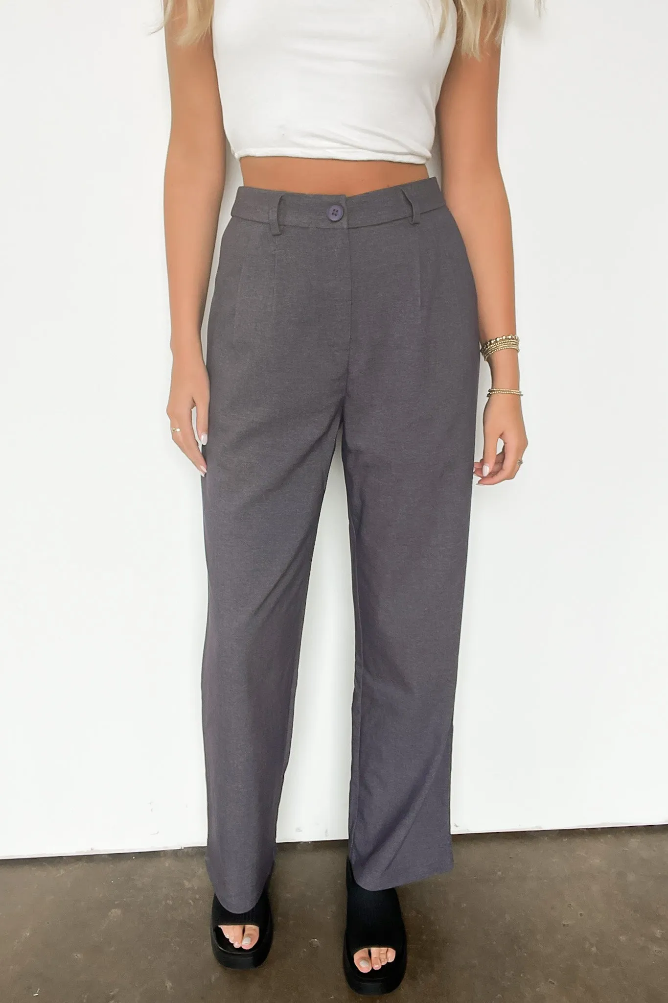 Trendsetting Poise High Rise Pleated Pants - FINAL SALE