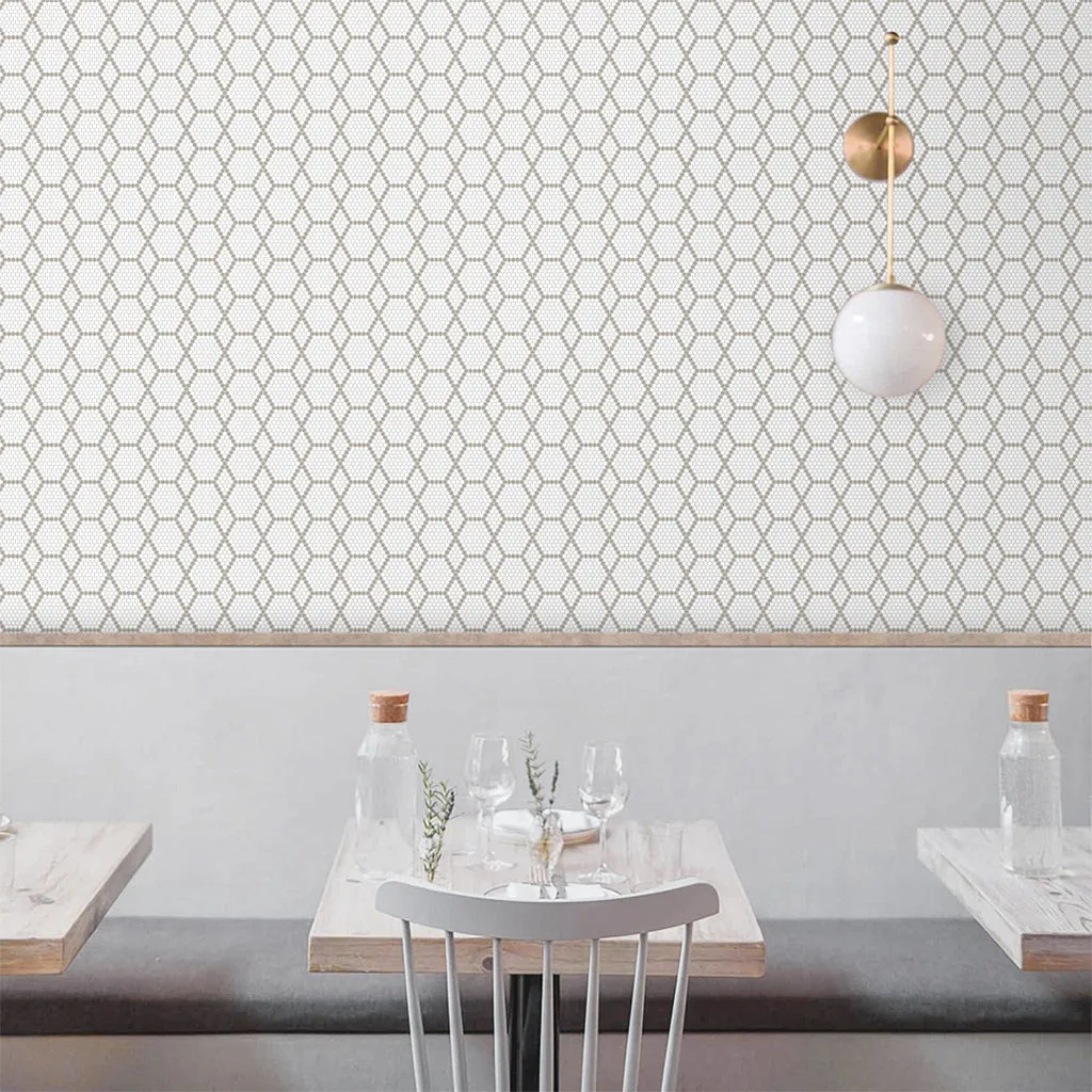 Tulle Country, Hexagon Mosaic - Glass Tile