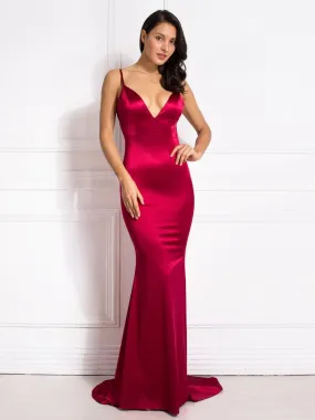 V-Neck Formal Long Maxi Dress