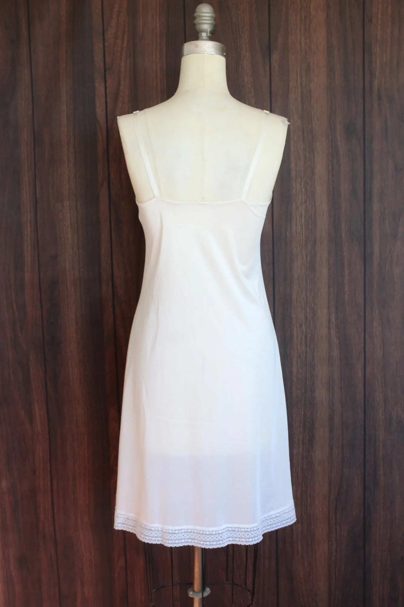Vintage 1980s White Nylon Full Slip