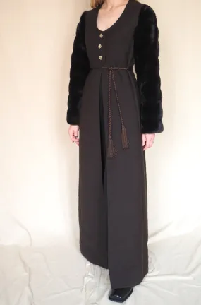 Vintage Wool & Faux Fur Coat