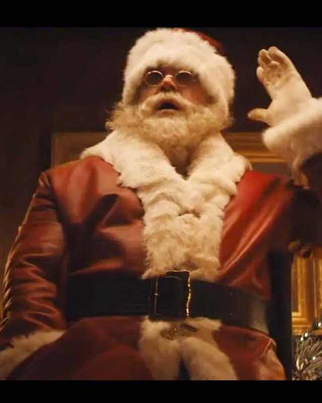 Violent Night David Harbour Red Santa Coat