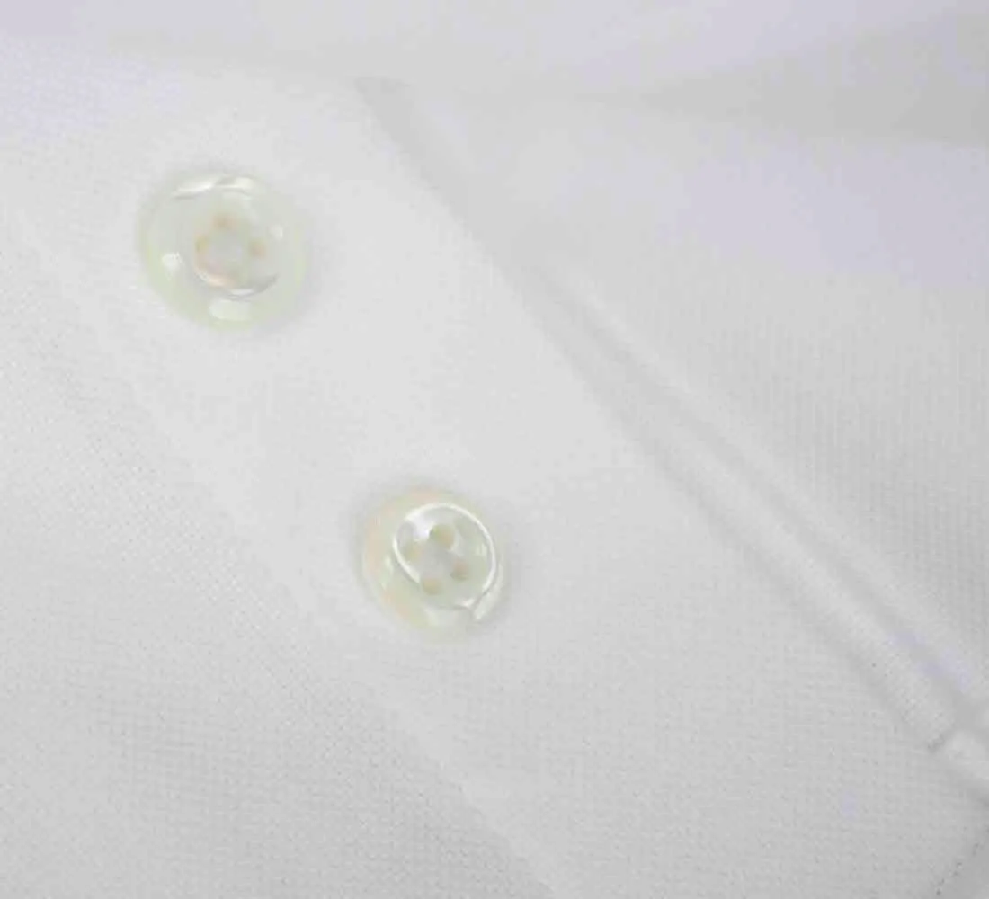 White Bird's Eye Custom Shirt Fabric - 100% Cotton