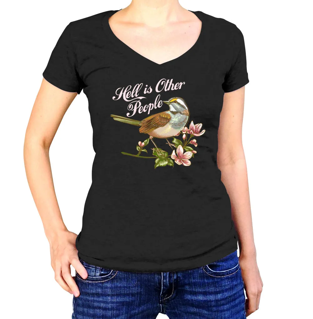 Women's Hell Is Other People Vneck T-Shirt