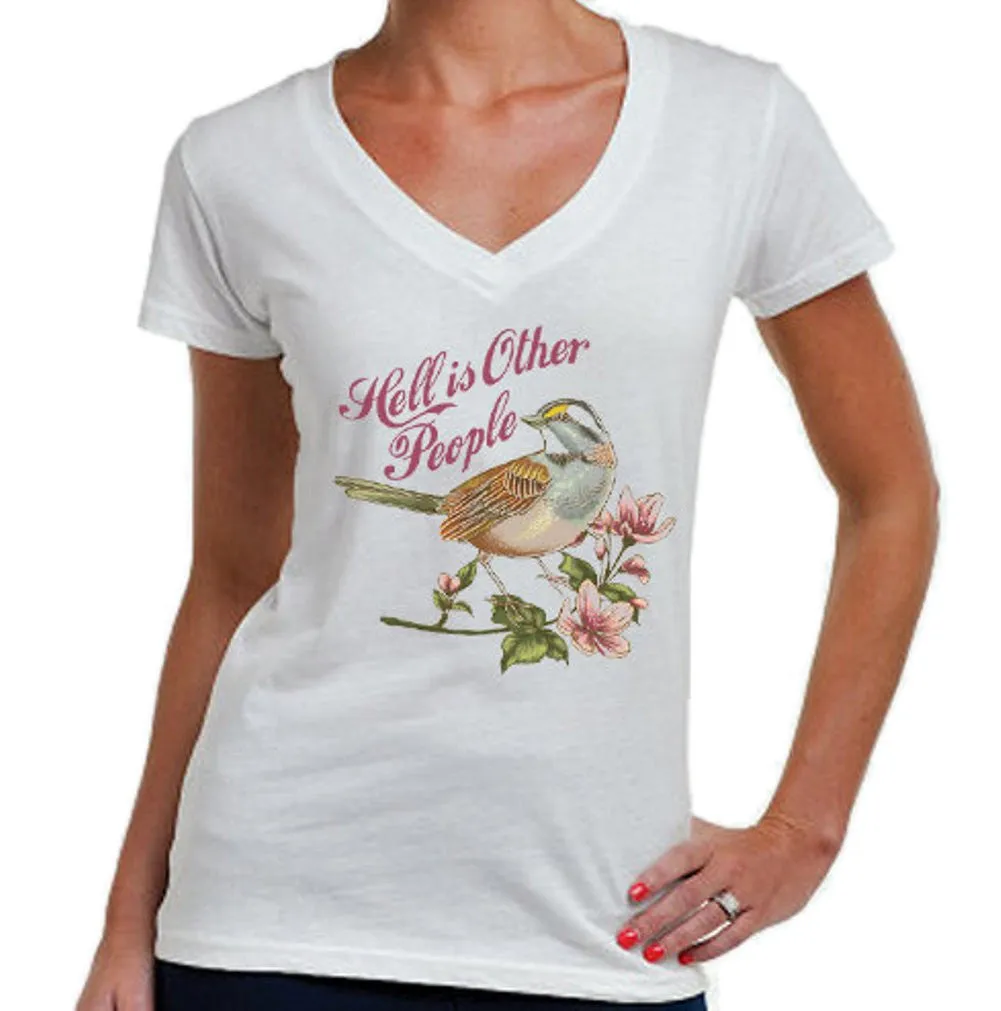 Women's Hell Is Other People Vneck T-Shirt