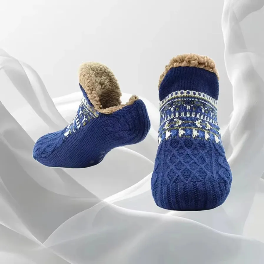 Women's Plush Coral Fleece Socks - Non-Slip Warm Knitted Floor Socks