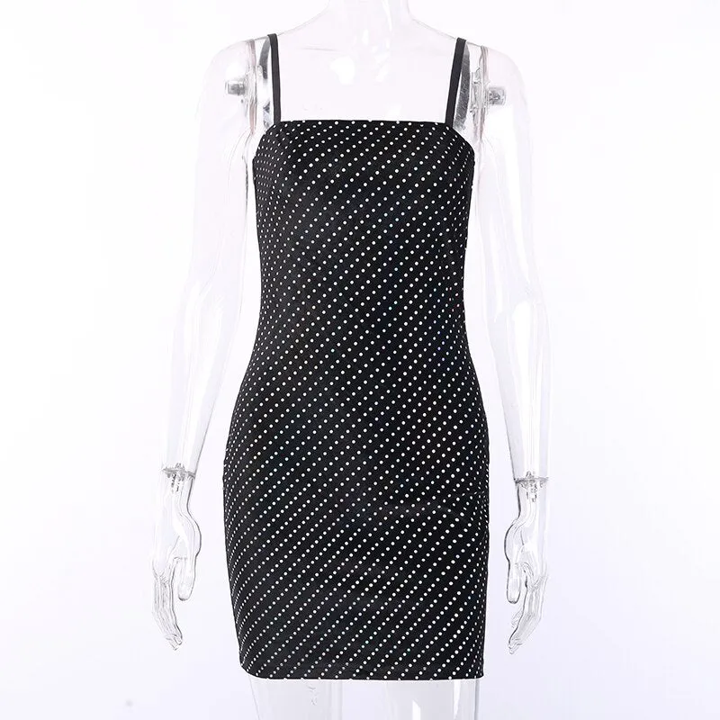 Women's Sleeveless Shining Slim Mini Dress