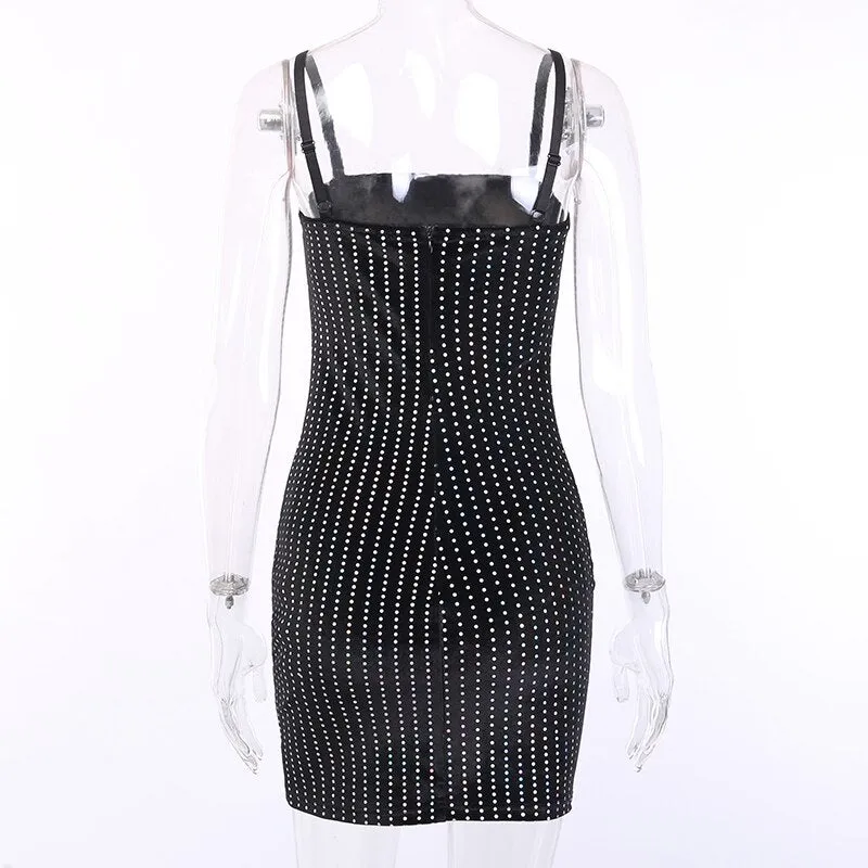 Women's Sleeveless Shining Slim Mini Dress