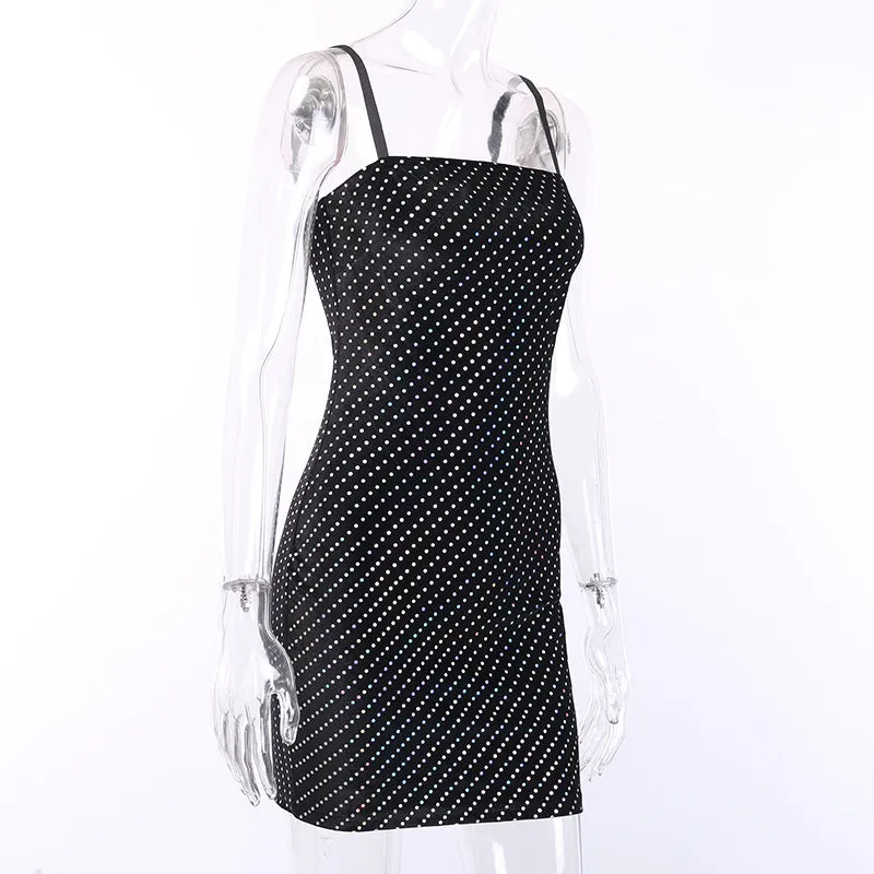 Women's Sleeveless Shining Slim Mini Dress