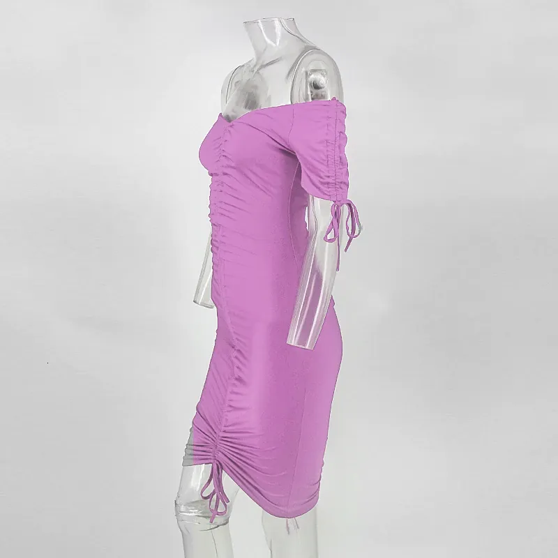 Women's Summer Off-Shoulder Backless Sheath Dress