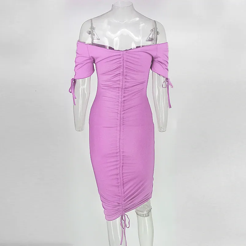 Women's Summer Off-Shoulder Backless Sheath Dress