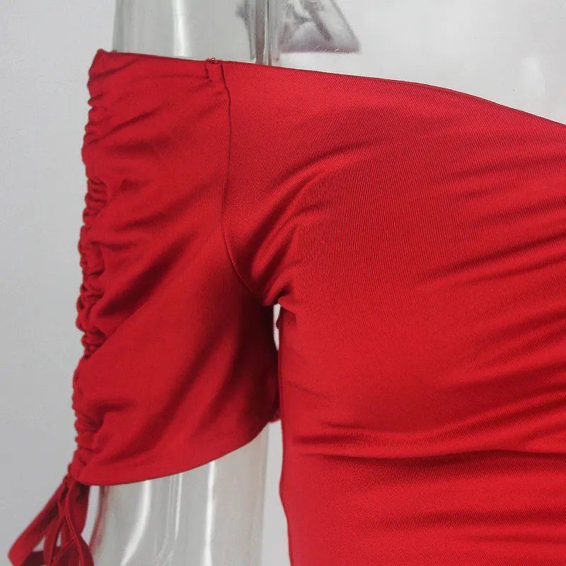 Women's Summer Off-Shoulder Backless Sheath Dress