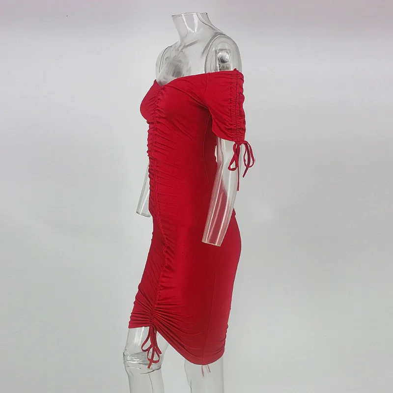Women's Summer Off-Shoulder Backless Sheath Dress