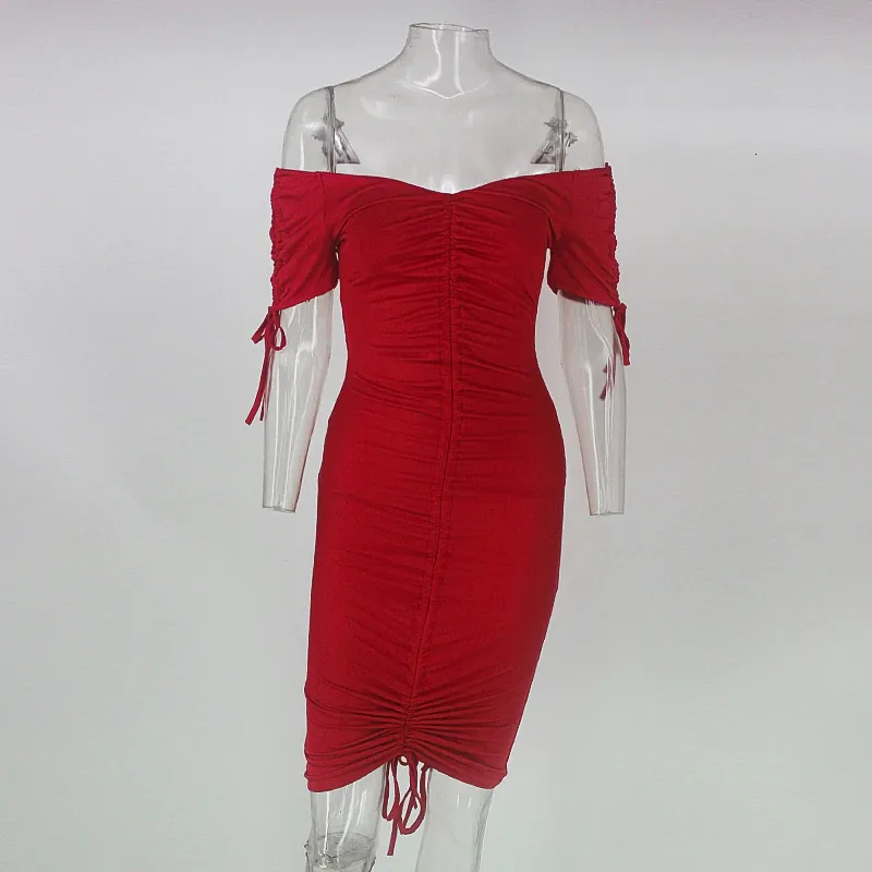 Women's Summer Off-Shoulder Backless Sheath Dress