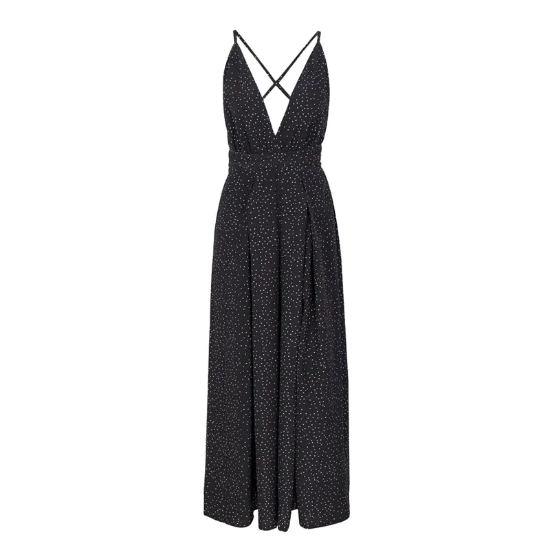 Women's V-Neck High Waist Jumpsuit