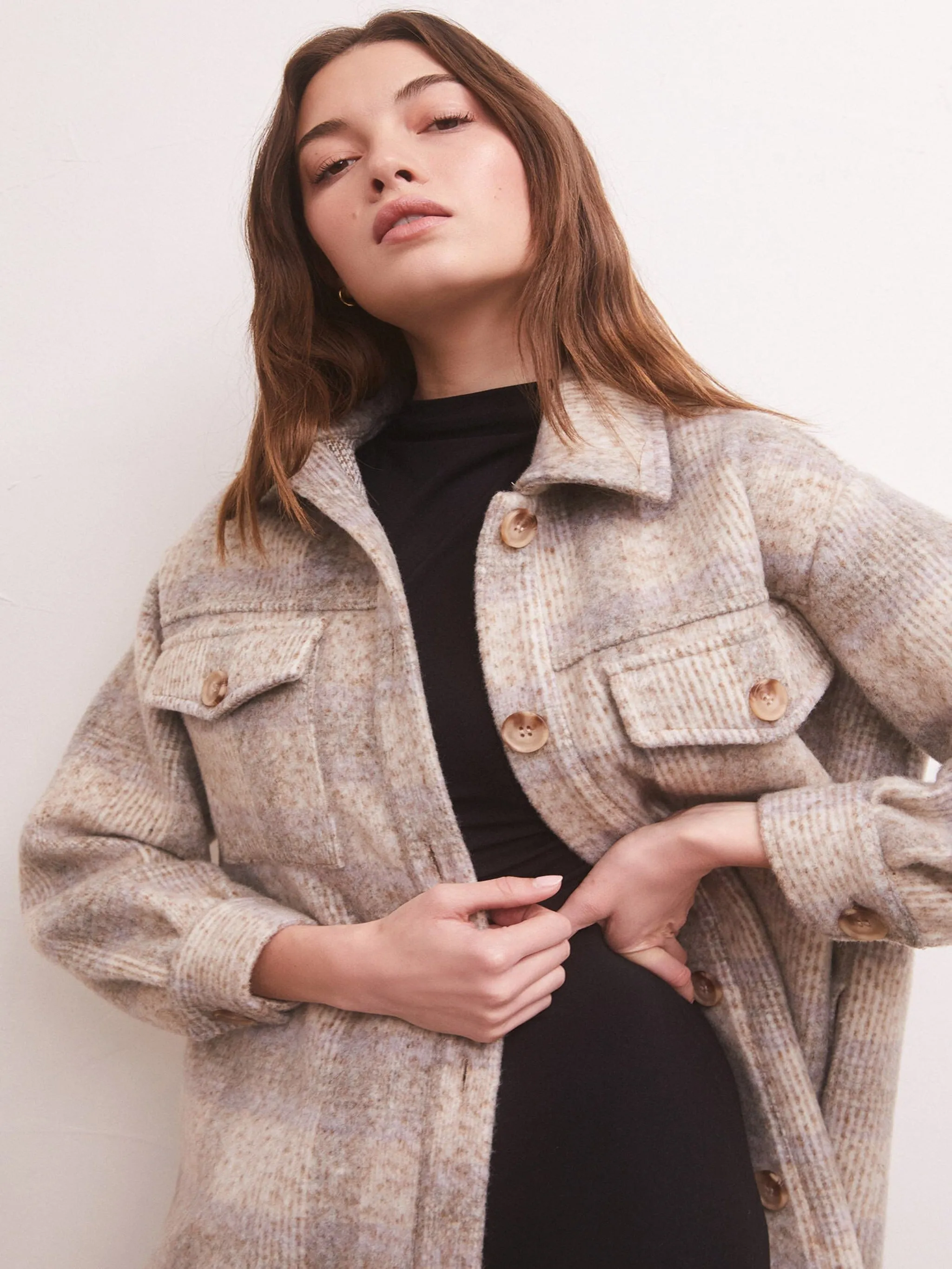 Z Supply Sonoma Plaid Jacket - Orchid Rain