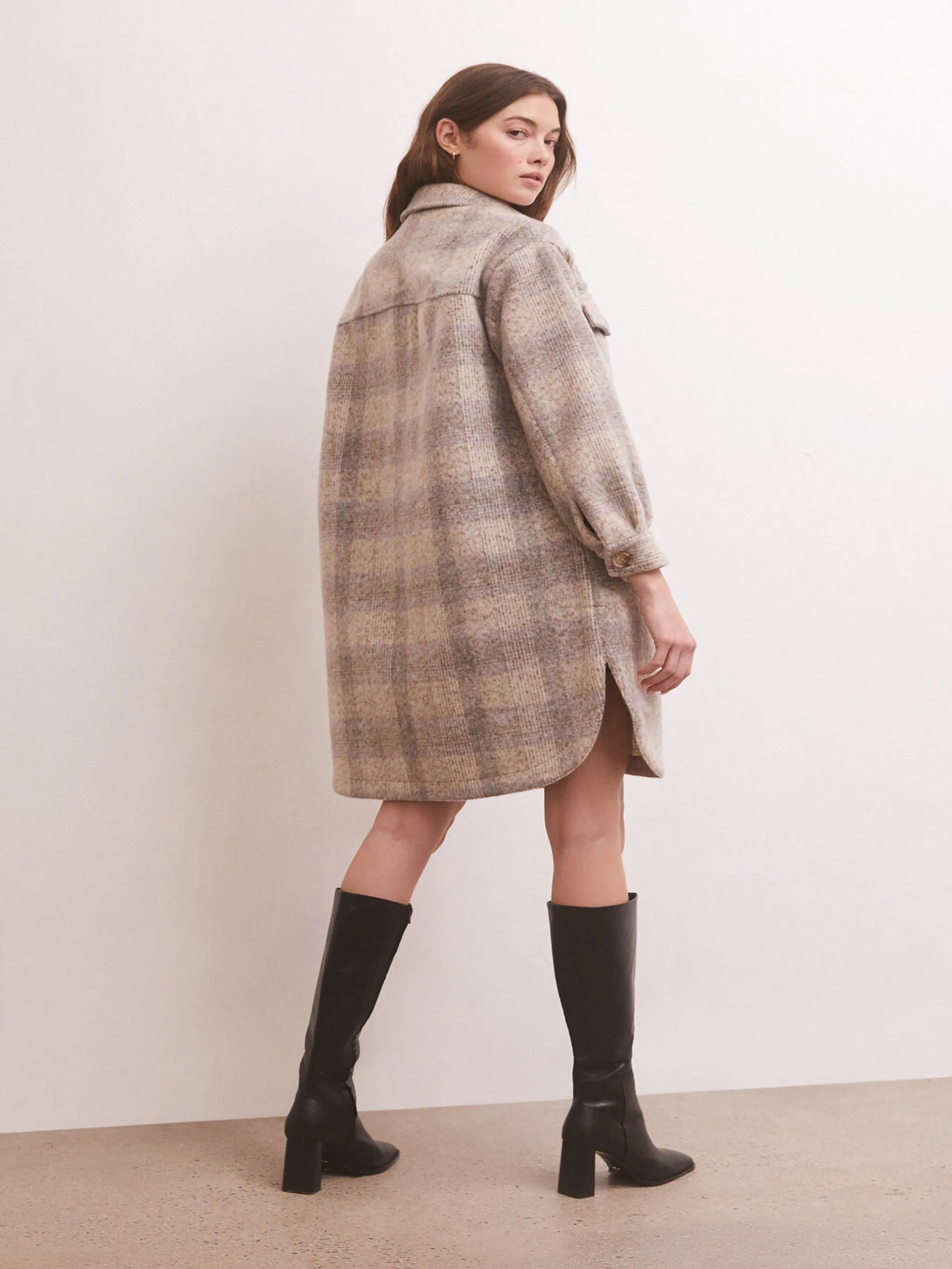 Z Supply Sonoma Plaid Jacket - Orchid Rain