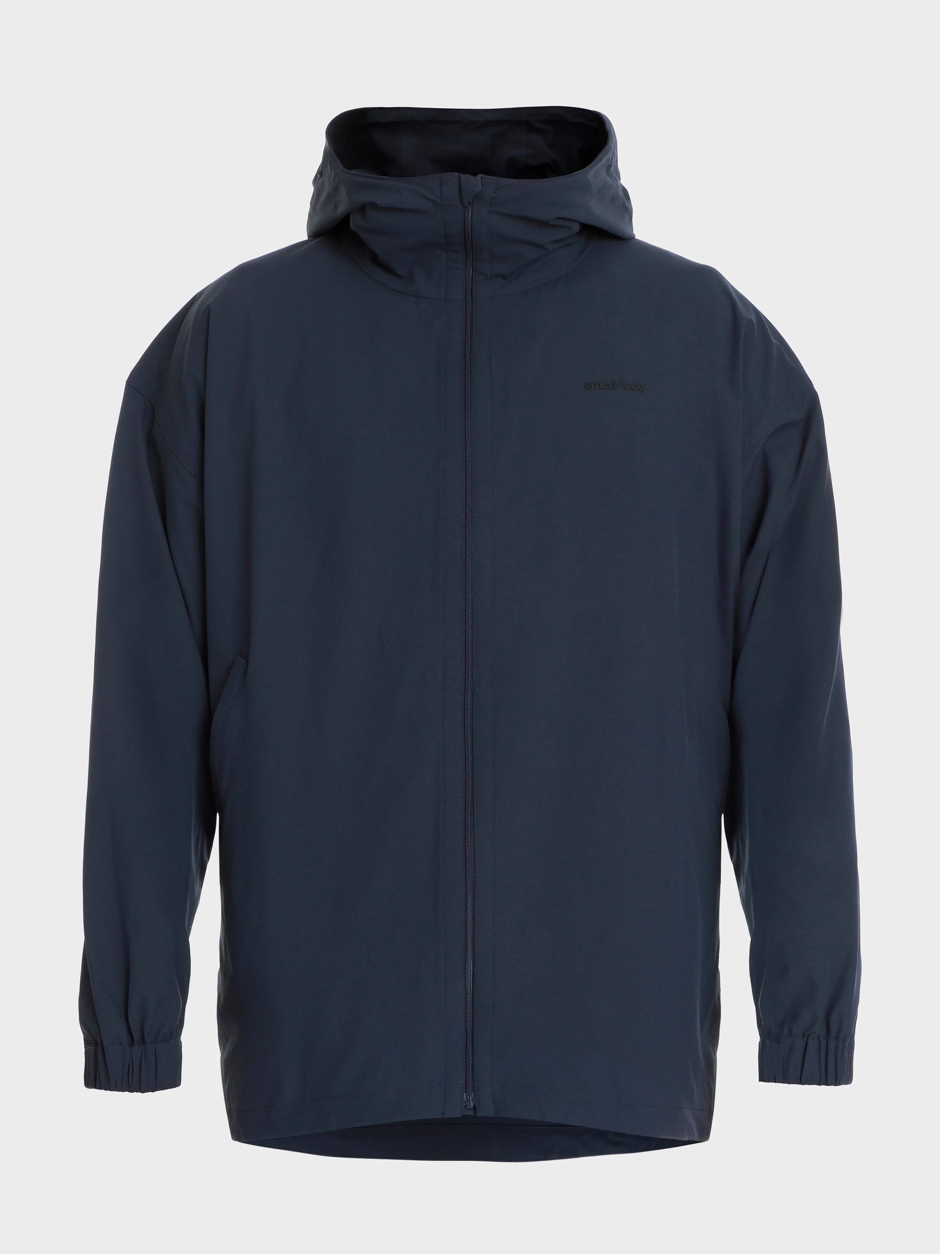 Zip stretch taffeta adjustable windbreaker